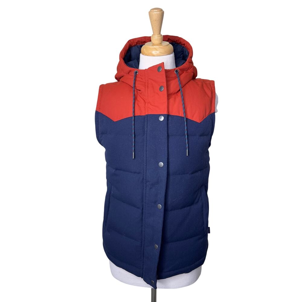 PATAGONIA Bivy Hooded Vest Orange Blue Style 27746 SMALL